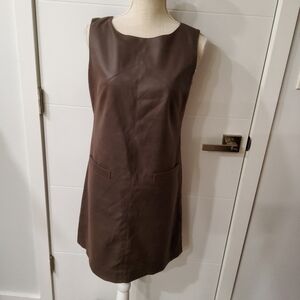 Teri Jon Sportswear Patchwork Faux Leather Mini Dress Size 6